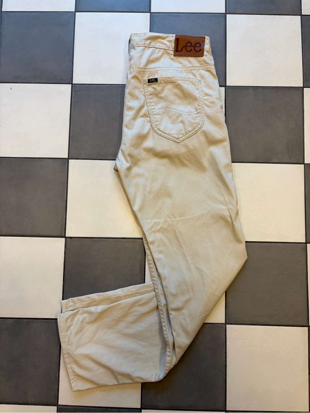 J.Crew x Lee Westerner Jeans 33x30 Ecru Ivory Slim Straight
